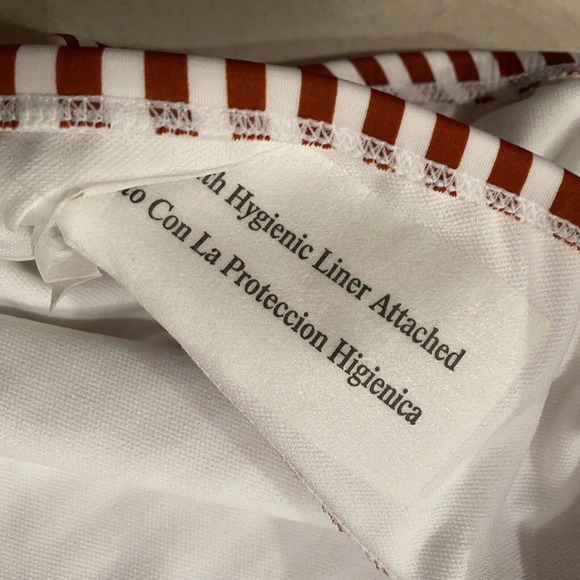 Swimsuit KONA SOL Red Stripe One Piece Strapless Swimsuit M 8-10 with Strap - Picture 7 of 11